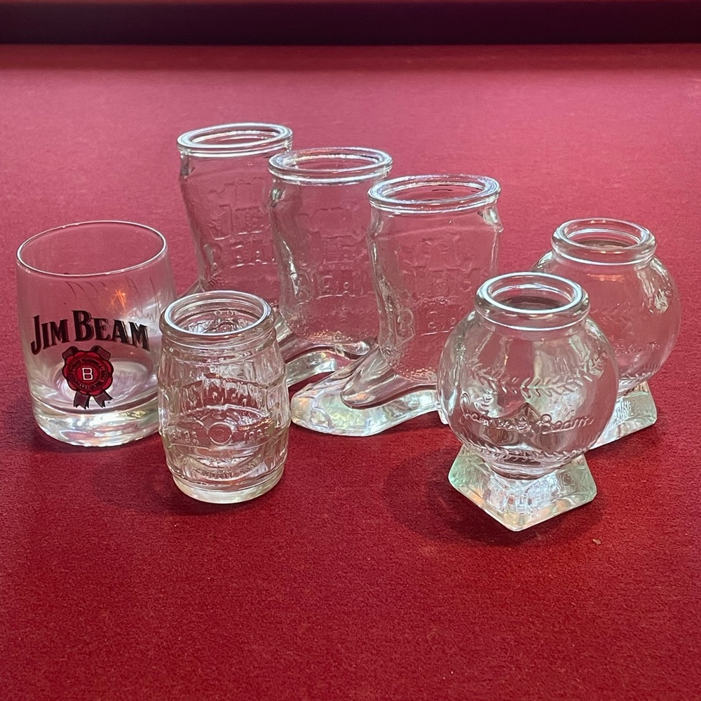 7 jim beam shot glasses